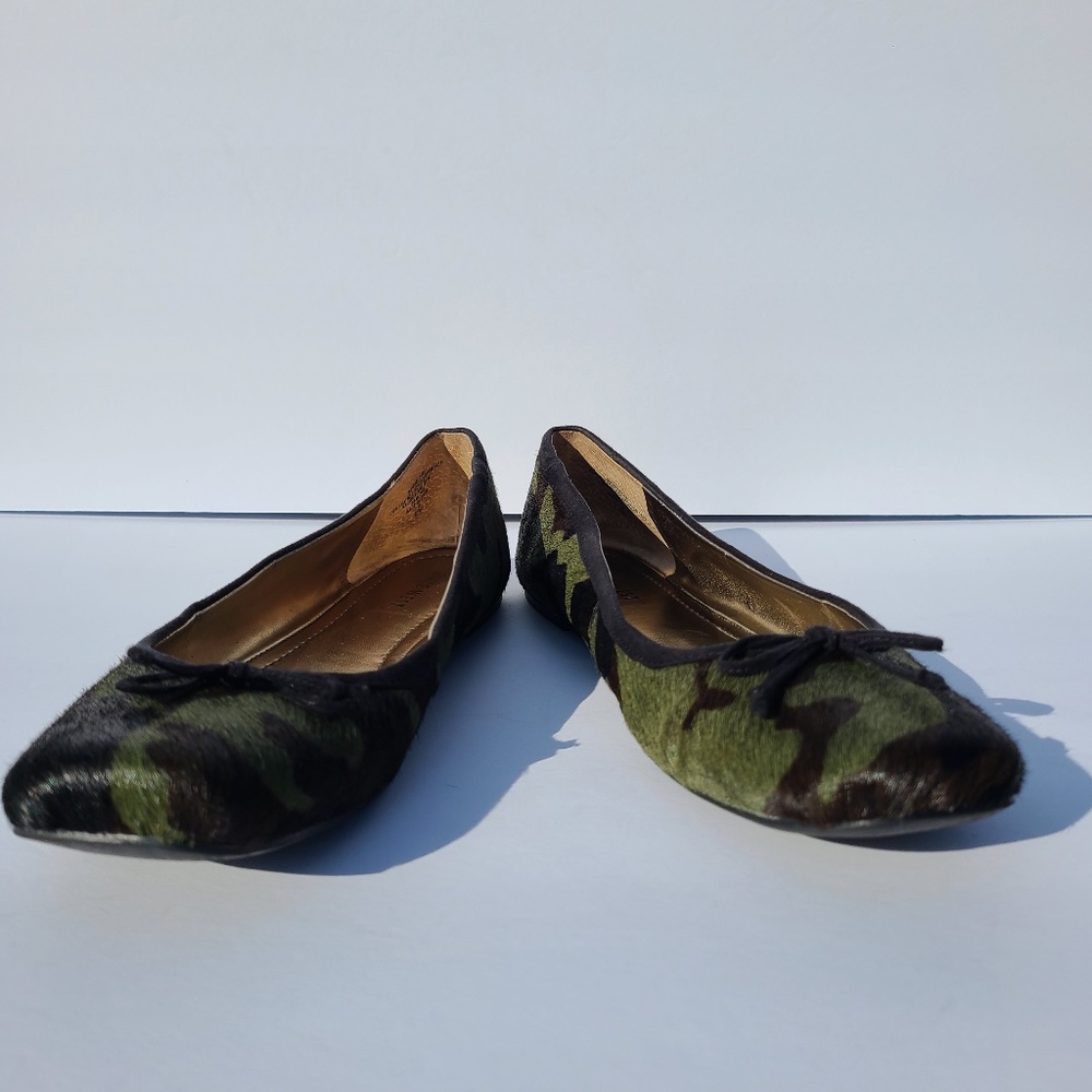 Nine West, Cow Leather Upper, Real Fur, Ballet Style flats, *MILD WEAR*